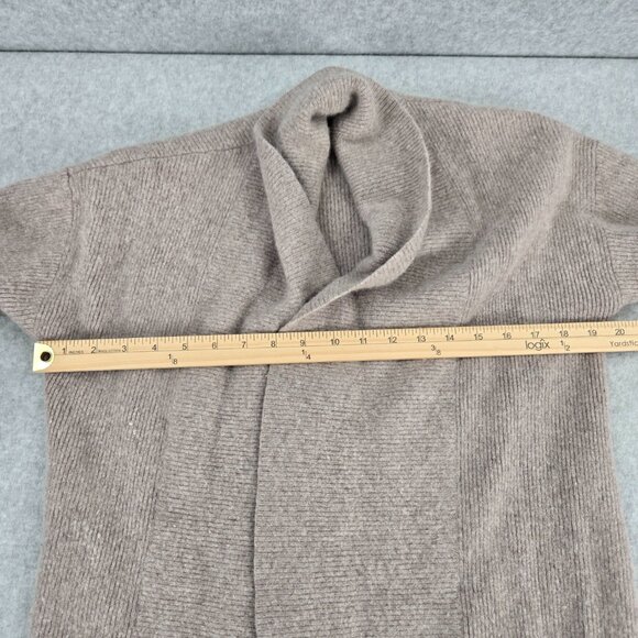 Halogen Cashmere Cardigan Womens L / XL Taupe Beige Open Front Sweater Duster - Picture 7 of 7